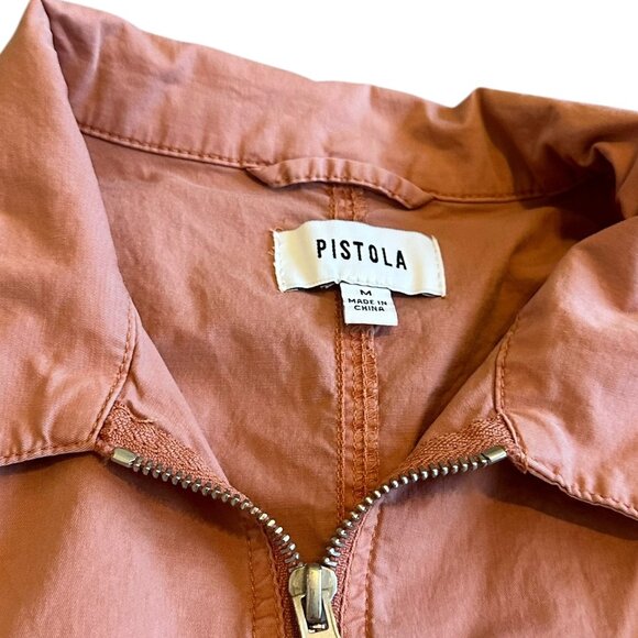 Pistola Coral Shorts Romper Short Sleeves Drawstring Waist Cotton Size Medium - Picture 6 of 10